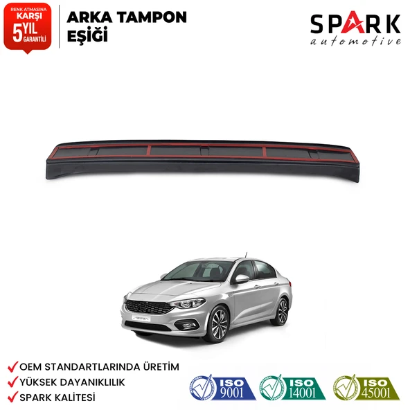 Fiat Egea 2015- Yılı ve Sonrası Uyumlu Arka Tampon Eşiği Parlak ürün görseli 1