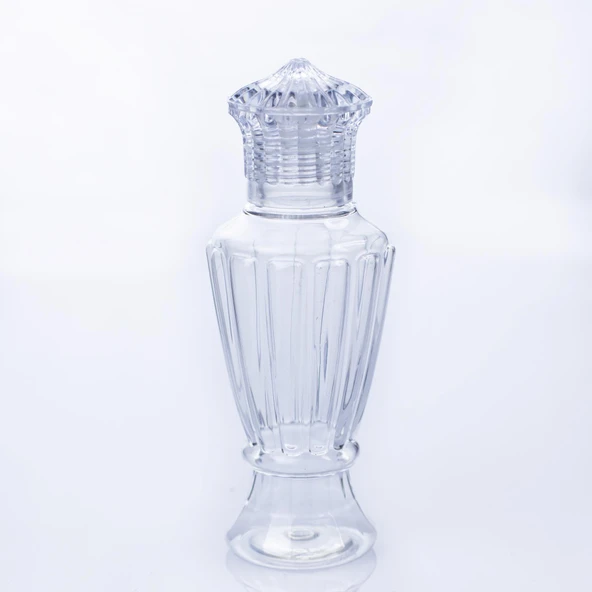 Doldurulabilir Plastik Şeffaf Kapaklı Tıpalı Kolonya Şişesi - 50 Ml. - 10 Cm. - 1 Adet ürün görseli 1