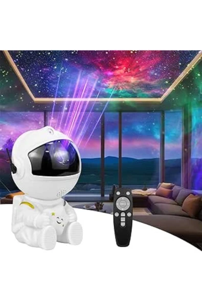 Astronot Galaxy Projeksiyon Gece Lambası - Resim 3