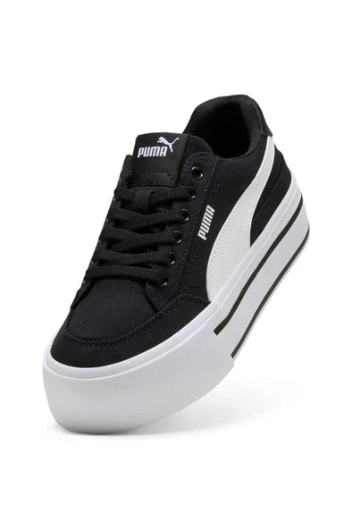Puma CortClassicVulcFSPlatformWns 402329 07 Kadın Sneaker Ayakkabı Siyah Beyaz 36-40 ürün görseli 1