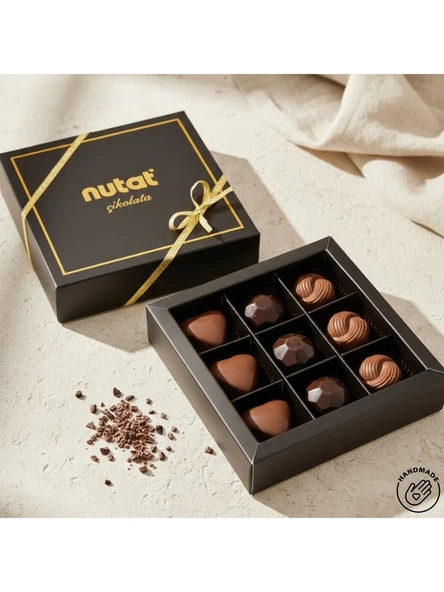 Nutat - Hediyelik Spesiyal Çikolata   Sütlü ve Bitter Çikolata, Özel Gün Hediyesi 96 GR. ürün görseli 1