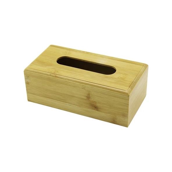 AHŞAP - BAMBU PEÇETELİK KUTU 11.6 X 22.8CM ALT KAPAKLI = KAYAR KANALLI - AÇ-KAPA GO53/01585 ürün görseli 1