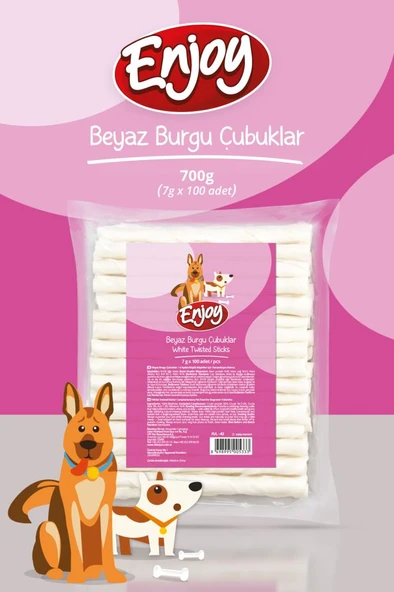 Enjoy Beyaz Burgu Çubuk 7gr x 100 Adet ürün görseli 1