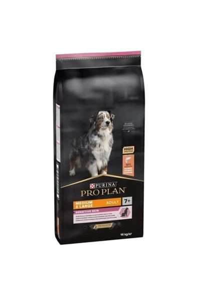 PRO PLAN ProPlan Senior Sensitive Skin 7+ Somonlu ve Pirinçli Orta ve Büyük Irk Yaşlı Köpek Maması 14kg ürün görseli 1