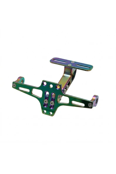 Motosiklet Katlanır Plakalık CNC Metal -Ledli- Sinyal Bağlantılı -BUKALEMUN ürün görseli 1