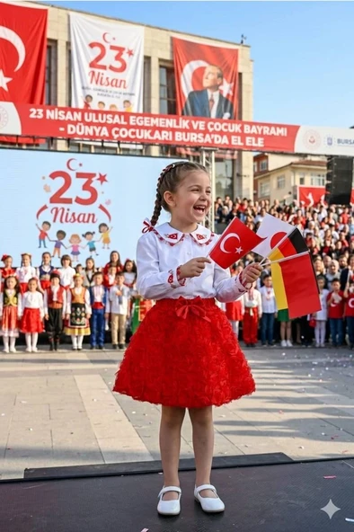Kız Çocuk güllü Papyon Beli Lastikli  Etek 6/13 Yaş ürün görseli 1