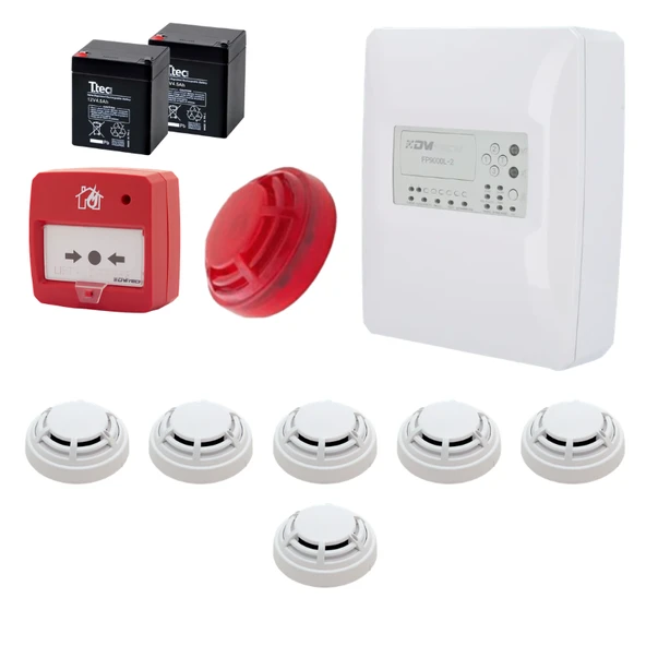 DMTech FP9000L-2-6 Konvansiyonel Sistem Yangın Alarm Seti 6 Lı ürün görseli 1