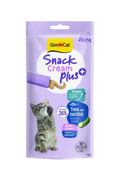 GİMCAT Snack Cream Kitten Ton Balıklı & Kabaklı Kedi Ödülü 6x15gr ürün görseli 1