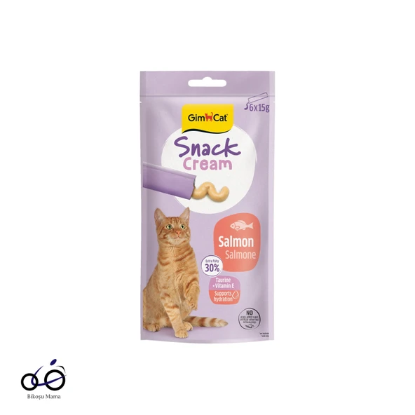 GİMCAT Snack Cream Somonlu Kedi Ödülü 6x15gr ürün görseli 1