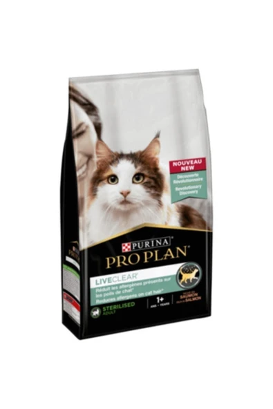 PRO PLAN Live Clear Sterilised Somonlu Kısırlaştırılmış Kedi Maması 1,4 Kg ürün görseli 1