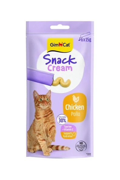GİMCAT Snack Cream Tavuklu Kedi Ödülü 6x15gr ürün görseli 1