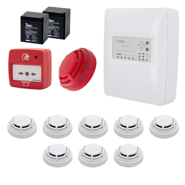 DMTech FP9000L-2-8 Konvansiyonel Sistem Yangın Alarm Seti 8 Li ürün görseli 1