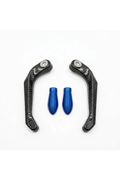 Motosiklet Manet Koruma Seti Karbon Desen Universal -MAVİ ürün görseli 1