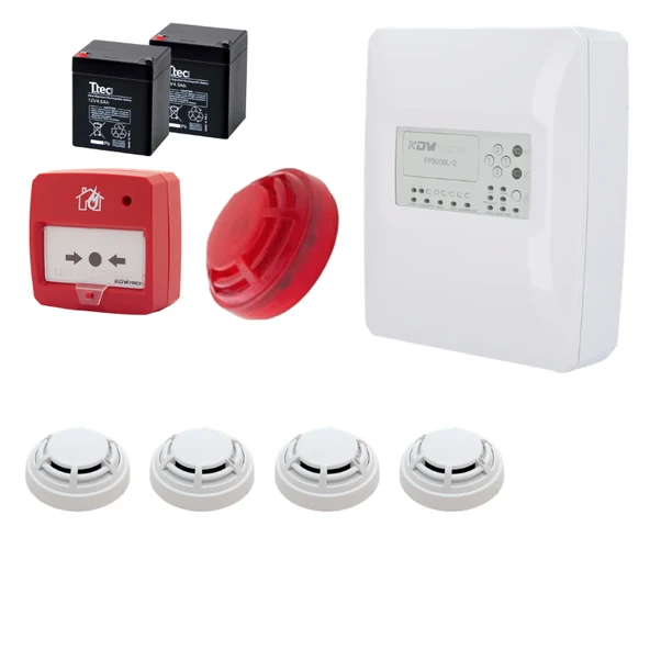 DMTech FP9000L-2-4 Konvansiyonel Sistem Yangın Alarm Seti 4 Lü ürün görseli 1