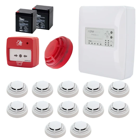 DMTech FP9000L-2-12 Konvansiyonel Sistem Yangın Alarm Seti 12 li ürün görseli 1