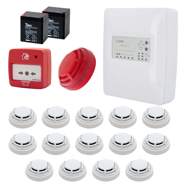 DMTech FP9000L-2-14 Konvansiyonel Sistem Yangın Alarm Seti 14 Lü ürün görseli 1