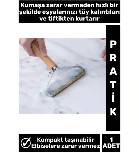 Premium Ergonomik Kompakt Pratik Kullanım Kumaşa Zarar Vermeyen Elbise Eşya Tiftik Tüy Temizleyici ürün görseli 1