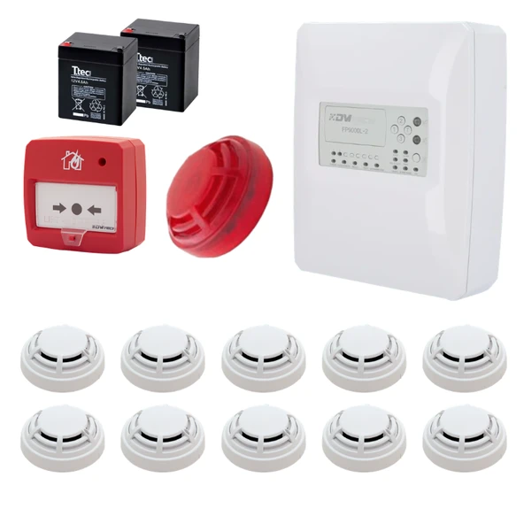 DMTech FP9000L-2-10 Konvansiyonel Sistem Yangın Alarm Seti 10 Lu ürün görseli 1