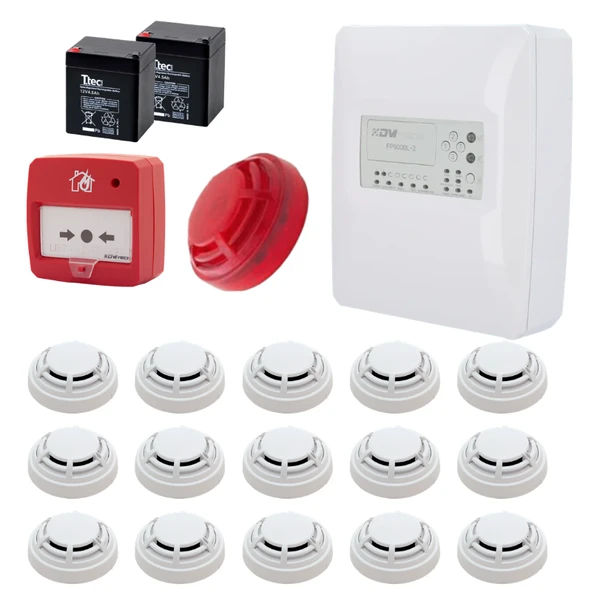 DMTech FP9000L-2-15 Konvansiyonel Sistem Yangın Alarm Seti 15 Li ürün görseli 1