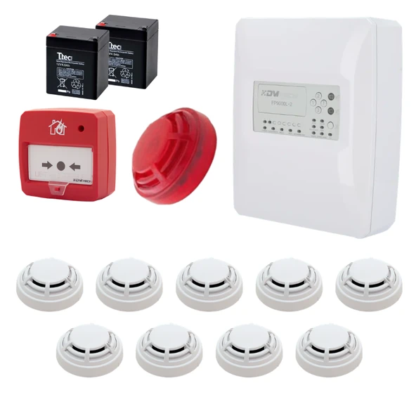 DMTech FP9000L-2-9 Konvansiyonel Sistem Yangın Alarm Seti 9 Lu ürün görseli 1