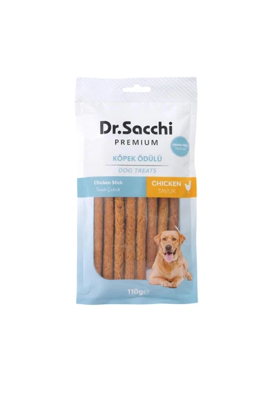 DR. SACCHİ Dr.Sacchi Premium Tavuklu Çubuk Tahılsız Köpek Ödülü 5" 11-13 Gr 10'lu ürün görseli 1