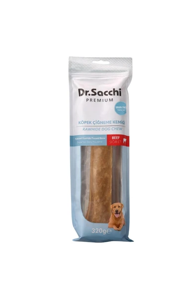 DR. SACCHİ Dr.Sacchi Premium Sığır Etli Doğal Sığır Derisi Press Kemik Tahılsız Köpek Ödülü 12"310-330 Gr 1'li ürün görseli 1