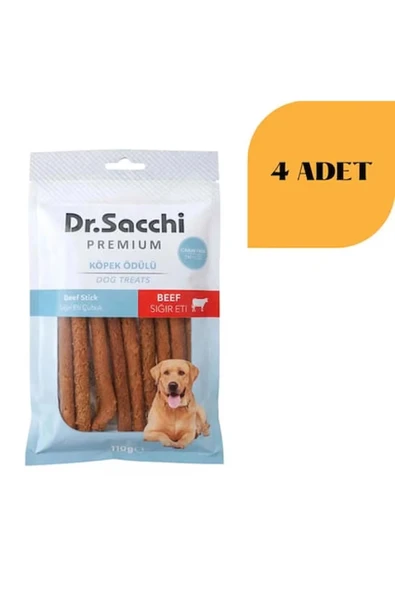 DR. SACCHİ Yumuşak Formda Sığır Etli Köpek Ödülü 100 g x 4 Adet ürün görseli 1