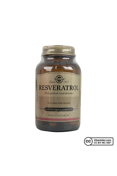Solgar Resveratrol 60 Kapsül - AROMASIZ ürün görseli 1