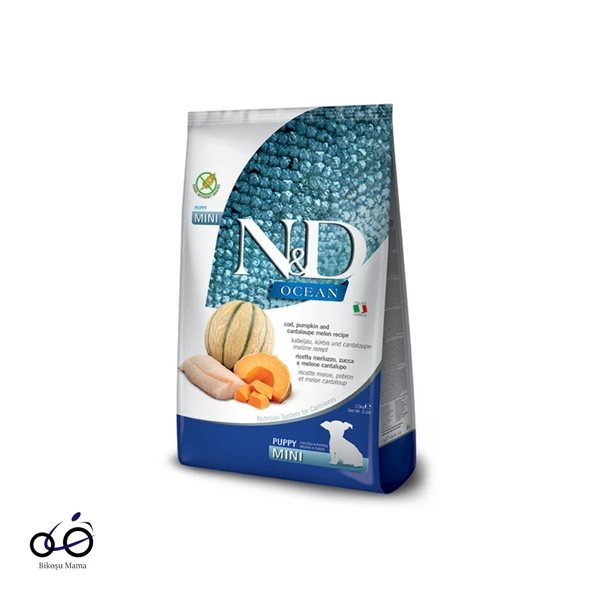 N&D Ocean Morina Balıklı Balkabaklı Kavunlu Tahılsız Küçük Irk Yavru Köpek Maması 2,5kg ürün görseli 1