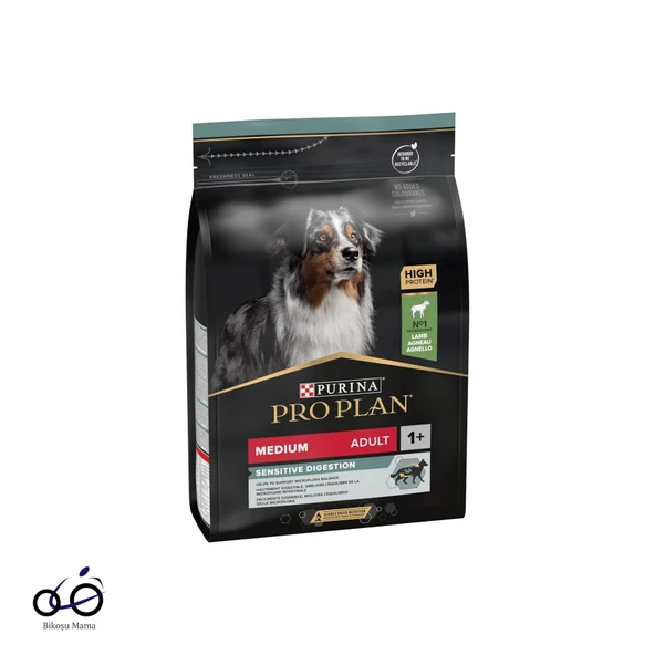 Pro Plan Medium Sensitive Digestion Kuzulu ve Pirinçli Orta Irk Yetişkin Köpek Maması 3kg ürün görseli 1
