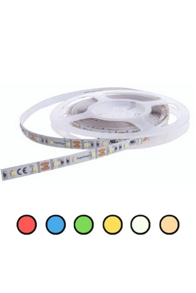 KTS 5 METRE - 12 WATT TEK ÇİPLİ RGB 16 FARKLI RENKLİ DIŞ MEKAN ŞERİT LED 2835 ürün görseli 1