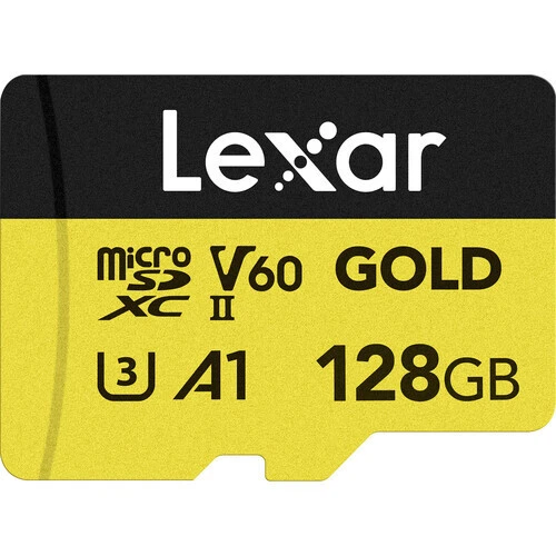 Lexar 128GB 280 MB/s UHS-II / V60 / U3 MicroSD Hafıza Kartı (Gold Serisi) ürün görseli 1