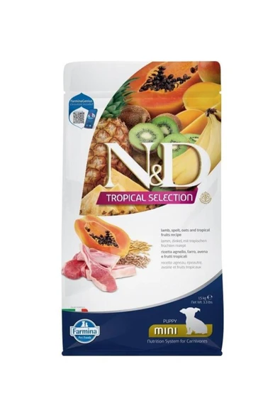 N D Tropical Selection Kuzu Etli Mini Puppy Yavru Köpek Maması 1.5 Kg ürün görseli 1