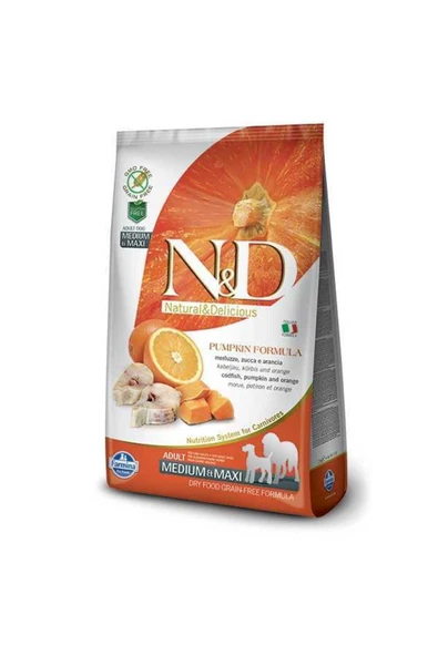 N D Ocean Pumpkin Medium Maxi Balık Portakal Köpek Maması 2,5 Kg ürün görseli 1