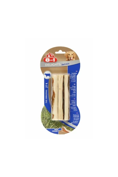 8İN1 8 in 1 Beef Delight Sticks 75 gr Köpek Ödül Kemiği skt: 07/2027 ürün görseli 1