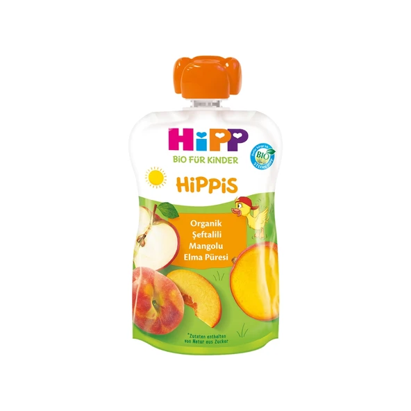 Hipp Organik Şeftalili & Mangolu Elma Püresi 100 gr ürün görseli 1