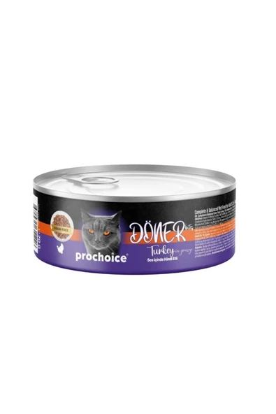 PROCHOİCE Döner Bites Sos İçinde Hindi Etli Yetişkin Kedi Konservesi 70 Gr ürün görseli 1