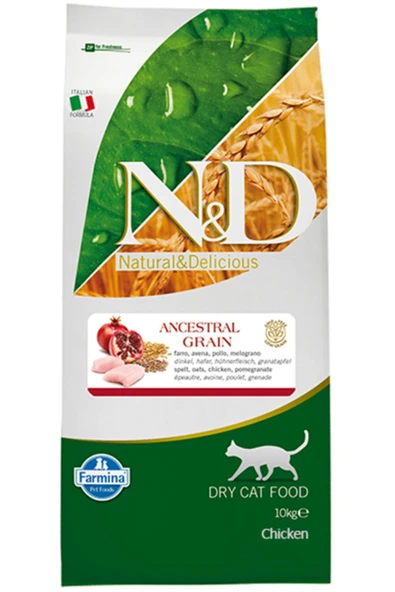 N D N-d Düşük Tahıllı Tavuklu Narlı Kedi Maması 10 Kg ürün görseli 1