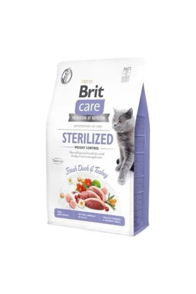 BRİT CARE Tahılsız Kısır Kediler İçin Ördekli Kedi Maması 2 kg ürün görseli 1