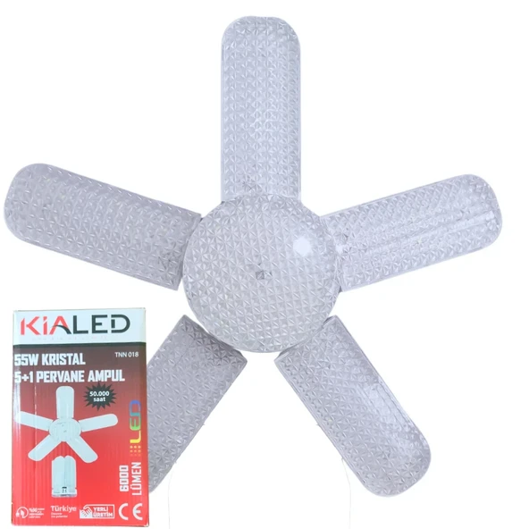 Norino 55W KIALED 5+1 Kristal Pervane Ampul – 6000 Lümen | Toptan LED Aydınlatma ürün görseli 1