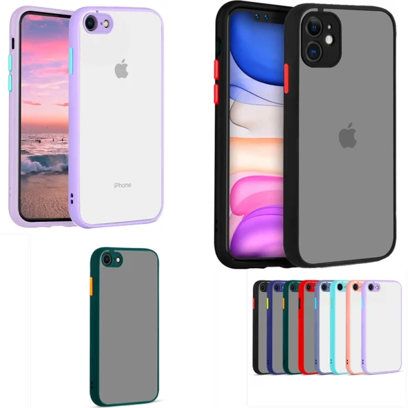 Norino iPhone 12 Pro – Kılıf Huks Tam Korumalı Silikon Kılıf Kapak (Renkli) ürün görseli 1