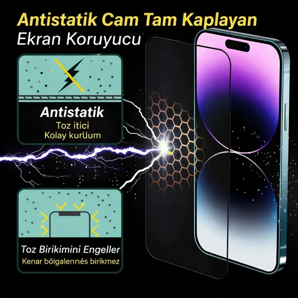 Norino XİAOMİ 17 PRO – Antistatik Cam Tam Kaplayan Ekran Koruyucu ürün görseli 1