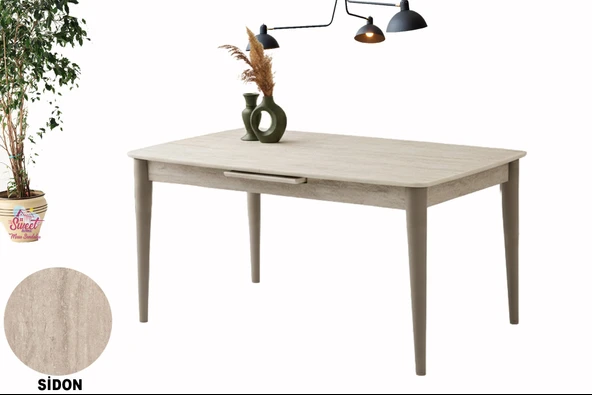 70X120 Ortadan Açılır MDF Mutfak,Salon,Yemek Odası Masası ürün görseli 1