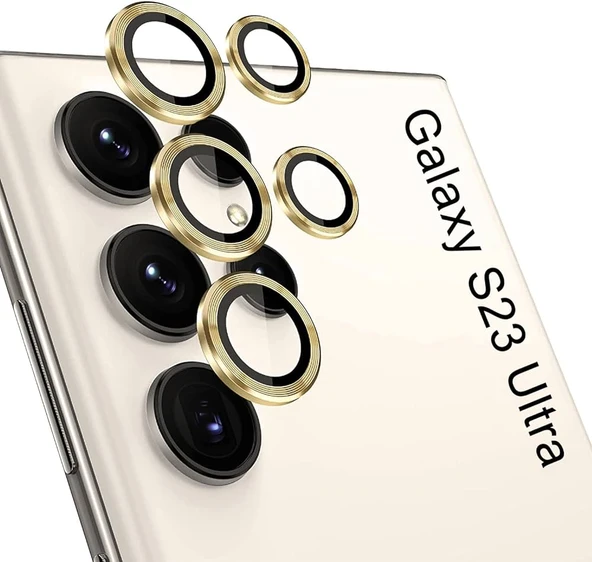 Norino S24 Ultra / S23 Ultra Kamera Lens Koruyucu (GOLD) ürün görseli 1