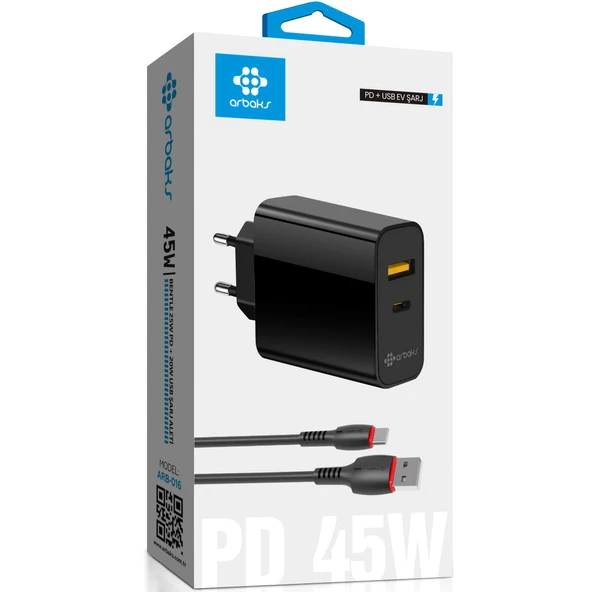 Norino PD 45W PD + QC USB BENTLE TYPE-C SET Arbaks ARB-016 ürün görseli 1