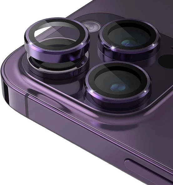 Norino 16 Pro / 15 Pro / 14 Pro / 16 Pro Max / 15 Pro Max / 14 Pro Max – Kamera Lens Koruyucu (Mor) ürün görseli 1