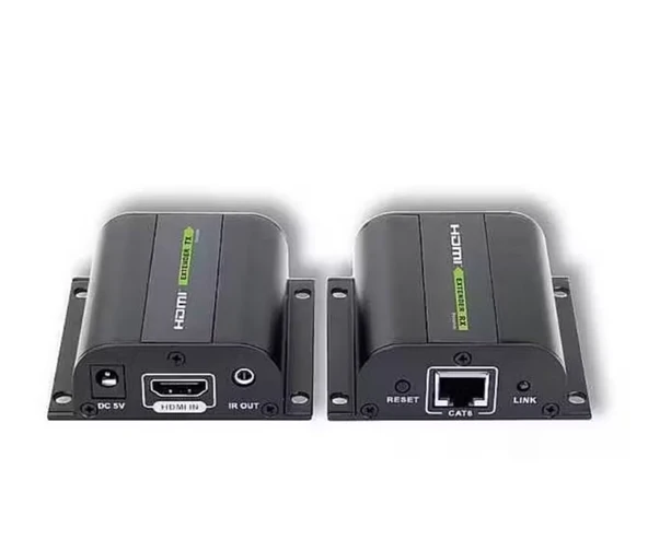 TAPLİN HDMI uzatıcı, Cat.5e/6/6a.7 kablosuyla, 60 metreye kadar menzil - THE-460 ürün görseli 1