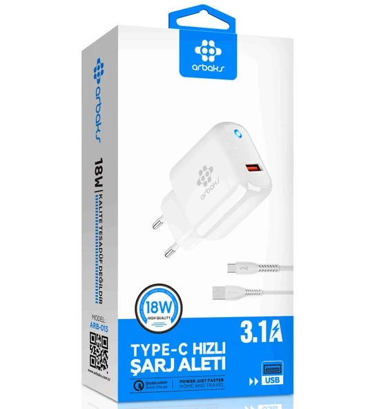 Norino Led 18W 3.1A TYPE-C  Hızlı Şarj Aleti Arbaks Arb-013 ürün görseli 1