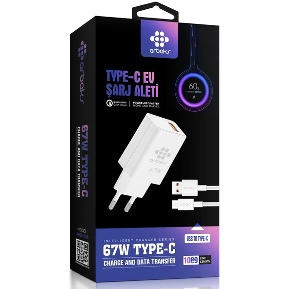 Norino Xiaomi 67W TYPE-C Turbo Hızlı Şarj Aleti Arbaks Arb-016 ürün görseli 1