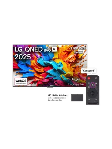 LG 65QNED9MA6B 65'' 165 Ekran Uydu Alıcılı 4K Ultra HD webOS QNED TV ürün görseli 1